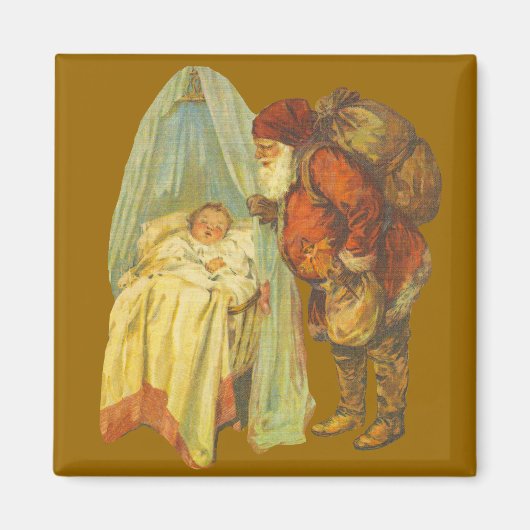 Christmas Baby Santa Clause Vintag Magnet (Vorne)