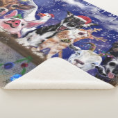 Christmas Baby Sherpa Blanket Funny Animal Party Sherpadecke (3/4)