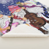 Christmas Baby Sherpa Blanket Gnomes Music Band Sherpadecke (3/4)