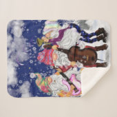 Christmas Baby Sherpa Blanket Gnomes Music Band Sherpadecke (Vorderseite (Horizontal))