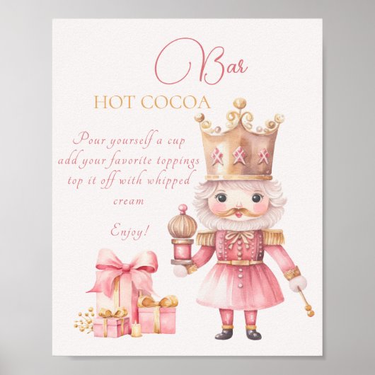 Christmas Baby Shooter Nutcracker Hot Cocoa Bar Poster (Vorne)