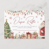 Christmas Baby Shower Diaper Raffle Card Begleitkarte (Vorderseite)