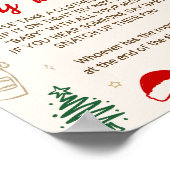 Christmas Baby Shower Don't Say Baby Game Poster (Ecke)