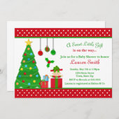 Christmas Baby Shower Einladung Boy Girl (Vorne/Hinten)