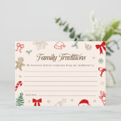 Christmas Baby Shower Family Traditions Game Card Einladung (Stehend Vorderseite)