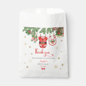Christmas Baby Shower Favor Bag | Santa Holiday Geschenktütchen (Vorderseite)