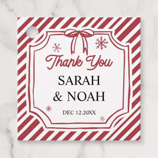 Christmas Baby Shower Geschenkanhänger (Vorderseite)