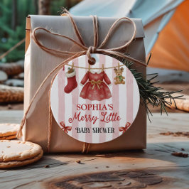Christmas Baby Shower Geschenkanhänger