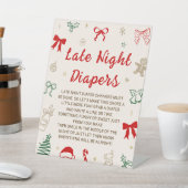 Christmas Baby Shower Late Night Diapers Game Sockelschild (In SItu)