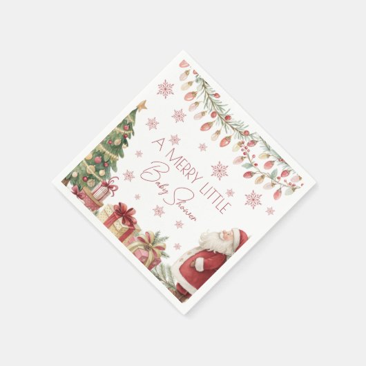 Christmas Baby Shower Napkin Serviette (Ecke)