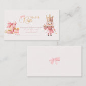 Christmas Baby Shower Nutcracker Diaper Raffle Begleitkarte (Vorne/Hinten)