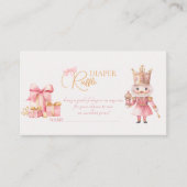Christmas Baby Shower Nutcracker Diaper Raffle Begleitkarte (Vorderseite)