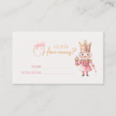 Christmas Baby Shower Nutcracker schätzen, wie vie Begleitkarte (Vorderseite)