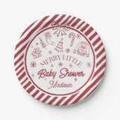 Christmas Baby Shower Pappteller (Vorderseite)