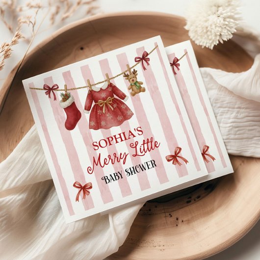 Christmas Baby Shower Serviette