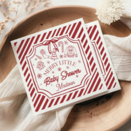 Christmas Baby Shower Serviette