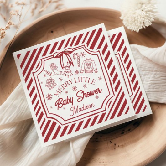 Christmas Baby Shower Serviette