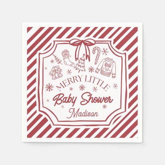 Christmas Baby Shower Serviette (Vorderseite)