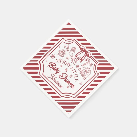 Christmas Baby Shower Serviette (Ecke)