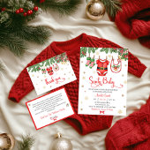 Christmas Baby Shower Thank You Card Santa Baby Dankeskarte