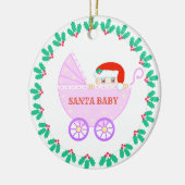 Christmas Baby Stroller Keramik Ornament (Links)