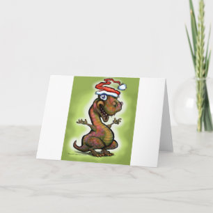 Christmas Baby T-Rex Feiertagskarte