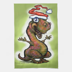 Christmas Baby T-Rex Küchentuch