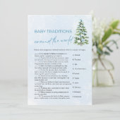 Christmas Baby Traditions Around The World Game Einladung (Stehend Vorderseite)