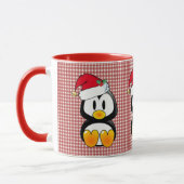 Christmas Baby Tux Weihnachtsmannmütze Tasse (Links)
