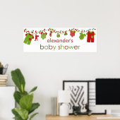 Christmas Baby Wäsche Boy Baby Showbanner Poster (Heimbüro)