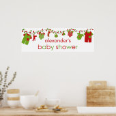 Christmas Baby Wäsche Boy Baby Showbanner Poster (Küche)
