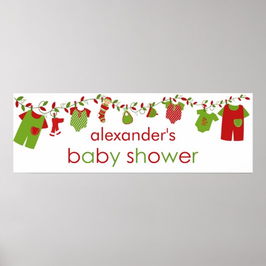 Christmas Baby Wäsche Boy Baby Showbanner Poster (Vorne)
