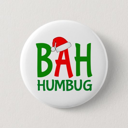 Christmas bah humbug ebenezer scroodesign button (Vorderseite)