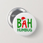 Christmas bah humbug ebenezer scroodesign button (Vorne & Hinten)