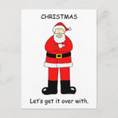 Christmas Bah Humbug Feiertagspostkarte (Vorderseite)