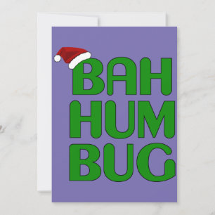 Christmas Bah Humbug Shirt Art-Xmas Humbug Santa Einladung