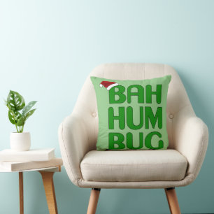 Christmas Bah Humbug Shirt Art-Xmas Humbug Santa Kissen