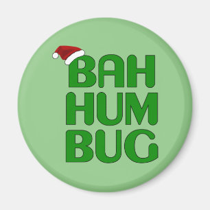 Christmas Bah Humbug Shirt Art-Xmas Humbug Santa Magnet