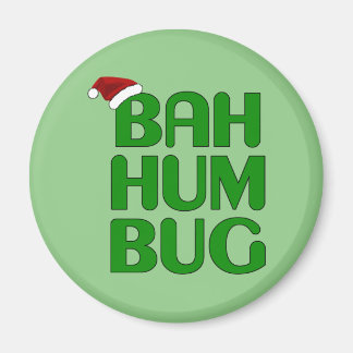 Christmas Bah Humbug Shirt Art-Xmas Humbug Santa Magnet