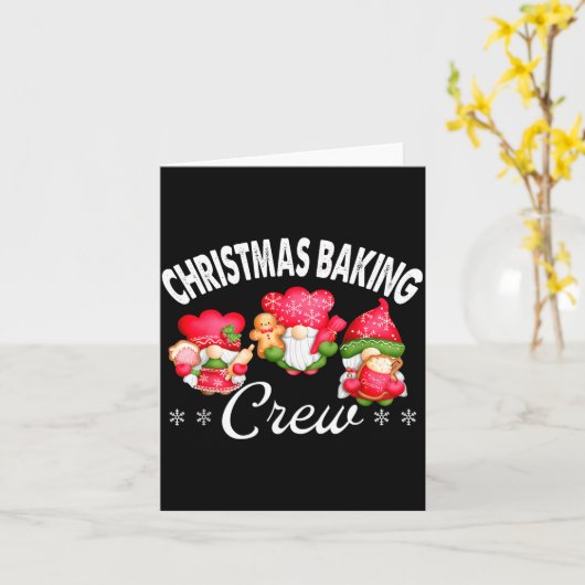 Christmas Baking Crew Bakers And Christmas Baking Karte (Gelbe Blume)