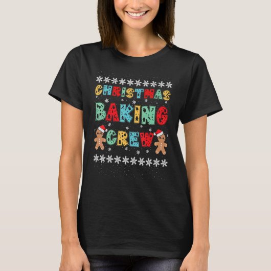 Christmas Baking Crew Gingerbread Men with Xmas Ha T-Shirt (Vorderseite)