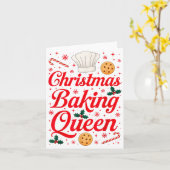 Christmas Baking Queen Funny Xmas Cookie Lover Wom Karte (Gelbe Blume)