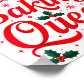 Christmas Baking Queen Funny Xmas Cookie Lover Wom Poster (Ecke)