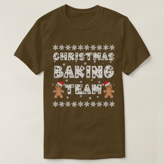 Christmas Baking Team Gingerbread Men with Xmas Ha T-Shirt (Design vorne)