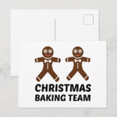 CHRISTMAS BAKTEAM GINGERBREAD POSTKARTE (Vorne/Hinten)