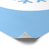 Christmas Ball Blue Poster (Ecke)