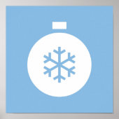 Christmas Ball Blue Poster (Vorne)