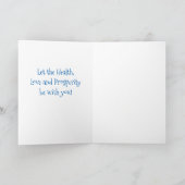 Christmas Ball Blue Red Feiertagskarte (Innenseite)