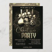 Christmas Ball,Fireworks Black Christmas Company  Einladung (Vorne/Hinten)