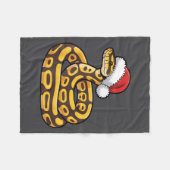 Christmas Ball Python Ugly Xmas Sweater Snake Love Fleecedecke (Vorderseite (Horizontal))